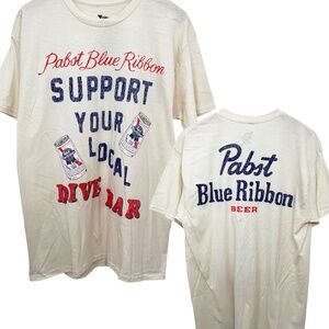NWOT Pabst Blue Ribbon Support Your Local Dive Bar T-Shirt Small